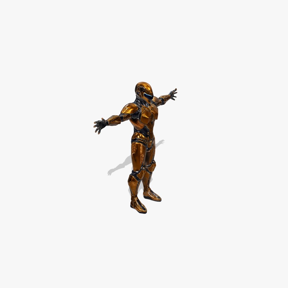 Golden Cyber Warrior model pack